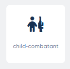 font-awesome icon for "child-combatant", it's a picture of a child next to a rifle.